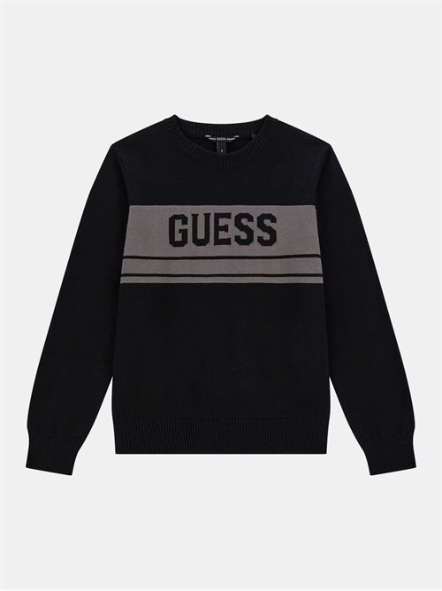 Maglione logo ricamato GUESS | L5YR01Z0140/JBLK